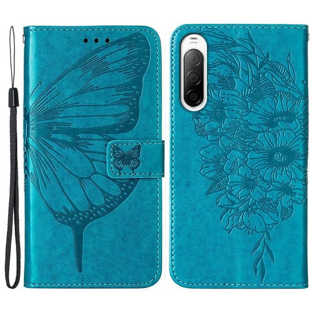 SKALO Sony Xperia 10 IV Mandala Flip Cover - Blå