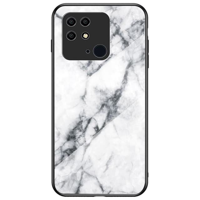 SKALO Xiaomi Redmi 10C Marmor Härdat Glas TPU-skal - Motiv 3