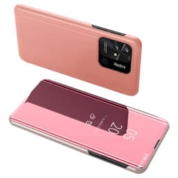 SKALO Xiaomi Redmi 10C Clear View Spegel fodral - Roséguld