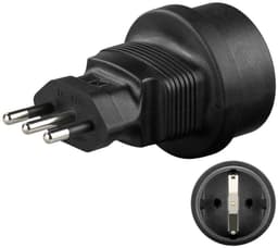 Netadapter Italien, sort