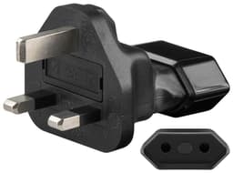 Netadapter Europa til UK, sort