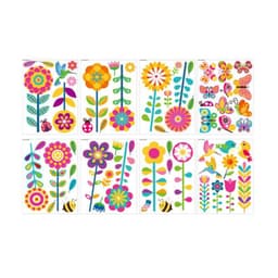 Wallstickers 8 ark 62 stk MultiColor 22x30x0.1 cm