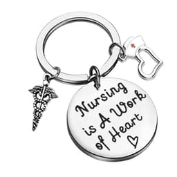 Nyckelring för sjuksköterska Silver
