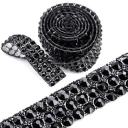 Bling Diamond Ribbon 1 rulla Musta 91 cm