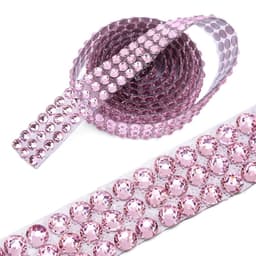 Bling Diamond Ribbon 1 rulle Lyserød 91 cm