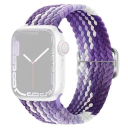 SKALO Flettet Rem Apple Watch 38/40/41mm - Lilla-Hvid
