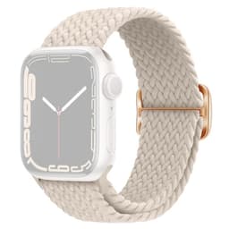 SKALO Flätat tygarmband Apple Watch 42/44/45/49mm - Vit