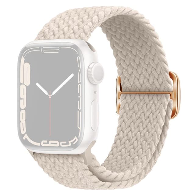 SKALO Flätat tygarmband Apple Watch 42/44/45/49mm - Vit