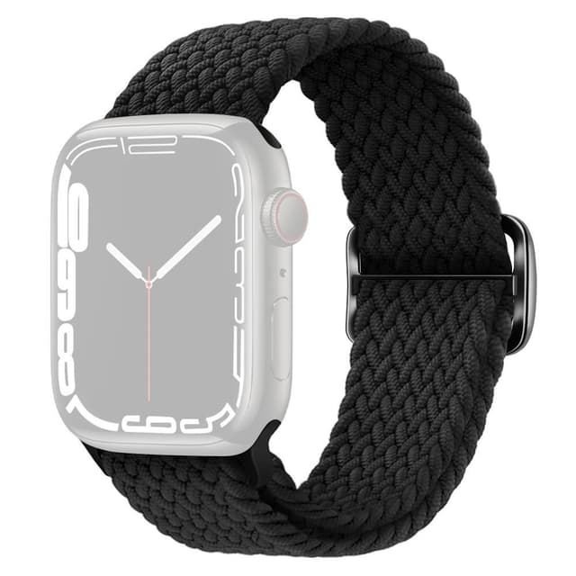 SKALO Flätat tygarmband Apple Watch 42/44/45/49mm - Svart