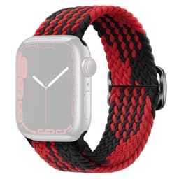 SKALO Punottu -ranneke Apple Watch Series 1-3 42mm - Punainen-Musta