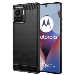 Harjattu TPU kuori Motorola Edge 30 Ultra - Musta