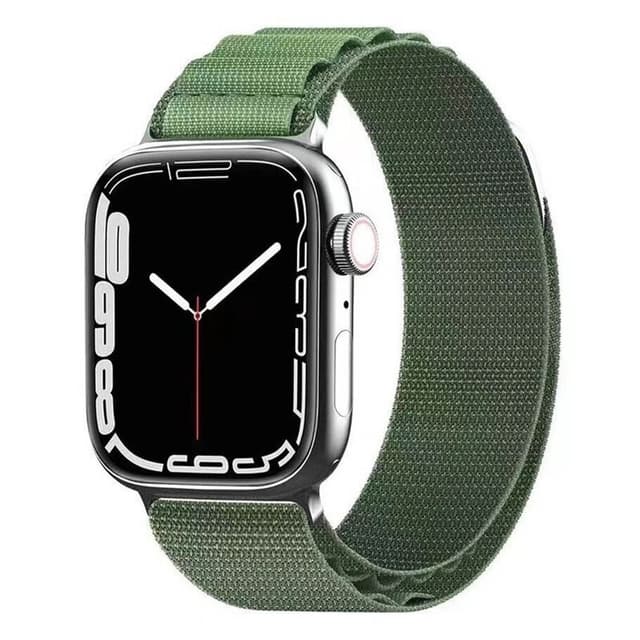 Artic Elastinen nailon ranneke Apple Watch 7 (41mm) - Army