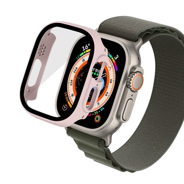 Skal med glasskydd Apple Watch Ultra (49mm) - Rosa