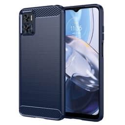 Harjattu TPU kuori Motorola Moto E22i - Sininen