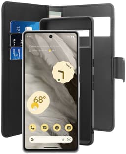 Puro 2-i-1 Google Pixel 7 lommebokdeksel (sort)