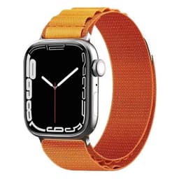 Artic Elastinen nailon ranneke Apple Watch 7 (41mm) - Oranssi
