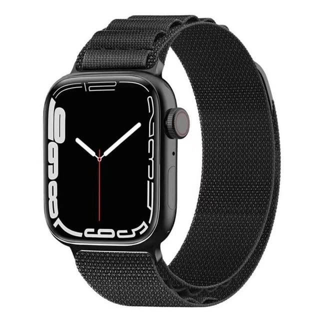 Artic Elastinen nailon ranneke Apple Watch 7 (41mm) - Musta