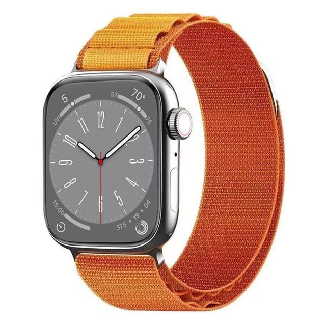 Artic Elastinen nailon ranneke Apple Watch 8 (41mm) - Oranssi