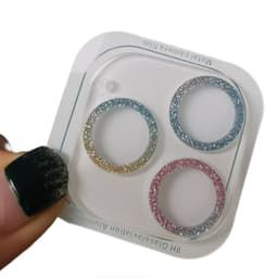 Glitter kameralinsebeskytter Flerfarget iPhone 14 Pro Max