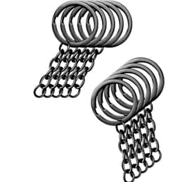 Nøgleringesæt 10-pak Sort