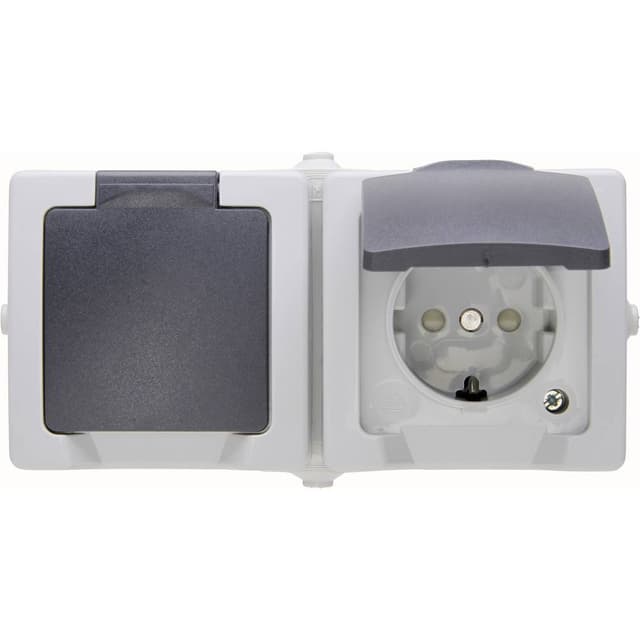 Kopp Vägguttag lock Nautic Grå 137056002