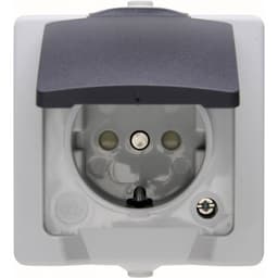 Kopp Vägguttag lock Nautic Grå 107856005