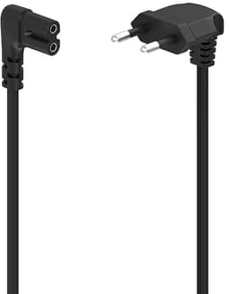 Hama Angled Euro Plug kabel 3 m (sort)