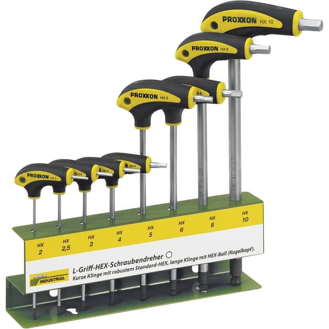 Verkstad Skruvmejsel set 8 delar Proxxon Industrial HEX
