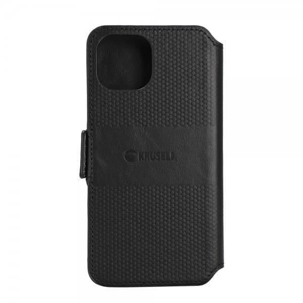 Krusell iPhone 14 Plus Fodral Leather PhoneWallet Svart