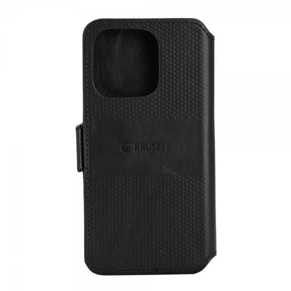 Krusell iPhone 14 Pro Fodral Leather PhoneWallet Svart