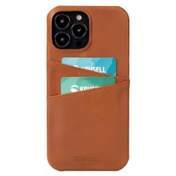 Krusell iPhone 14 Pro Max Deksel Leather CardCover Cognac