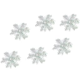 Christmas Snowflake Ornament 6-Pack Hvit 6 cm