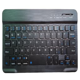 Trådløst Bluetooth-tastatur Firkantet nøglehætte Sort 7 inch