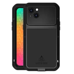 iPhone 14 Plus LOVE MEI Tehokas iskunkestävä kotelo metalli+silikoni+karkaistu lasi