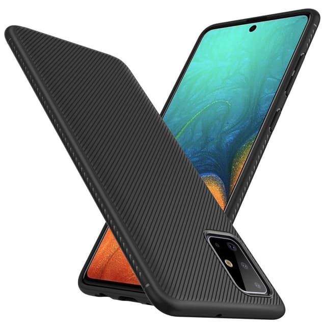 Samsung Galaxy A71 Jazz Twill Texture TPU-skal - Svart