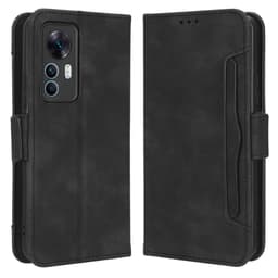 Wallet Stand Flip Phone Case til Xiaomi 12T Pro/12T - Sort