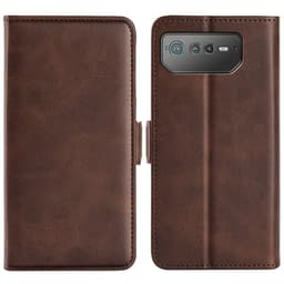 SKALO Asus ROG Phone 6/6Pro/6D/6D Ultimate 5G Premium Wallet Flip Cover - Brun