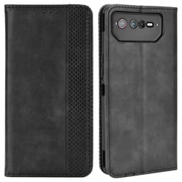 SKALO Asus ROG Phone 6/6Pro/6D/6D Ultimate 5G Embossed Premium Plånboksfodral - Svart