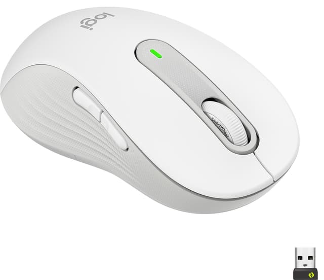 Logitech Signature M650 Left Large Wireless Mouse (hvit)