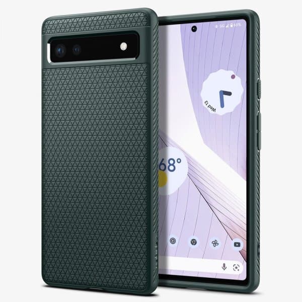 Spigen Google Pixel 6a Skal Liquid Air Midnight Green