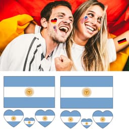 2022 World Cup Carnival Flag Stickers 20-pack Flerfärgad