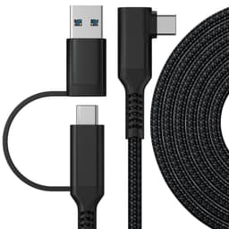 INF Link-kabel 2-i-1 USB 3.1 og USB-C til Oculus Quest 2 3 m Sort