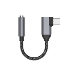 Type C til 3,5 mm hodetelefonadapter Grå