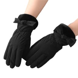 Bow Knot vanntette vinterhansker berøringsskjerm Sort