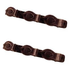 Flette hårklips for kvinner 2-pak brun