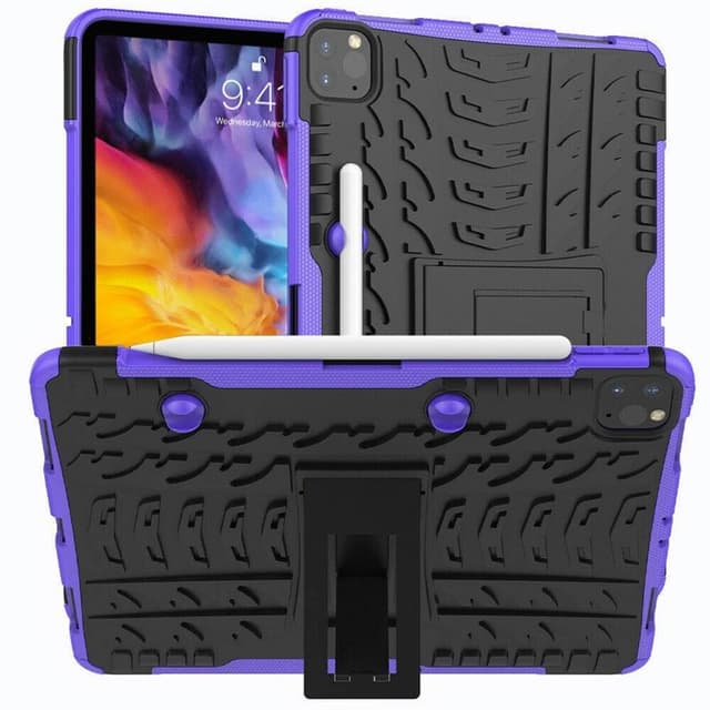 Iskunkestävä kuori jalustalla Apple iPad Pro 11 (2022) - Violetti