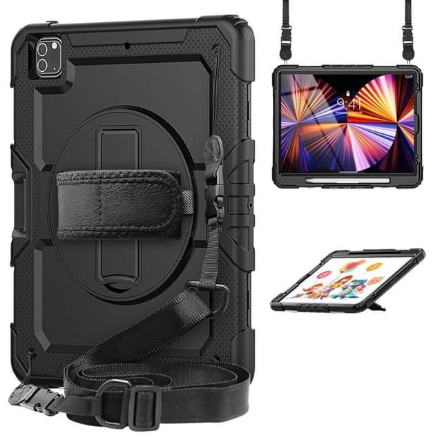 Hybrid cover med skulderrem Apple iPad Pro 12.9 (2022) - Sort