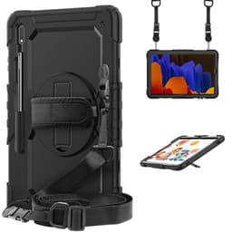 Hybrid cover med skulderrem Samsung Galaxy Tab S7 Plus - Sort
