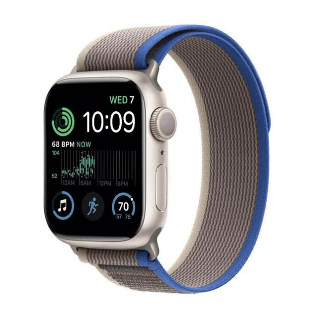 Tactik nailon ranneke Apple Watch SE 2022 (44mm) - Blueroom grey