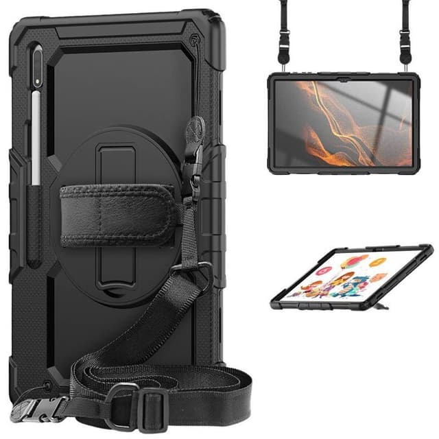 Hybridskal med axelrem Samsung Galaxy Tab S8 Ultra 14.6 - Svart